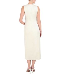 Clearance Robe Midi Drapee Avec Ouverture Cocktail