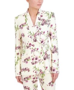 Hot Blazer Avec Solapa Florale Vetements D'Exterieur