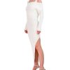 Hot Robe Midi A Epaules Froides Canale Occasionnel