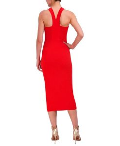 Online Robe Midi Lisse Decoupee Punto Occasionnel