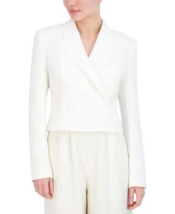 Clearance Blazer Court Avec Solapa Vetements D'Exterieur