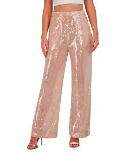 Best Pantalon Pierna Ancha De Lentejuelas Pantalons