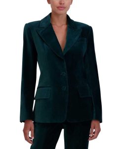 Wholesale Blazer Solapa Ancha Terciopelo Vetements D'Exterieur