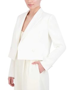 Clearance Blazer Court Avec Solapa Vetements D'Exterieur