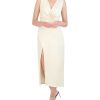 Clearance Robe Midi Drapee Avec Ouverture Cocktail