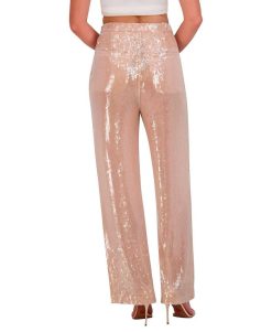 Best Pantalon Pierna Ancha De Lentejuelas Pantalons