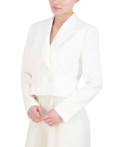 Clearance Blazer Court Avec Solapa Vetements D'Exterieur