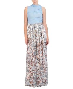 New Pantalon Imprime Paisley Pierna Ancha Pantalons