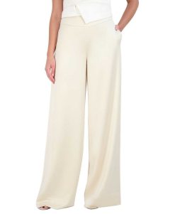 Hot Pantalon Avec La Taille En Satin Pierna Ancha Pantalons