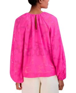 Clearance Blouse Fleuri A Manches Abullon Hauts