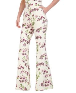 New Pierna Ancha Pantalon Robe A Fleurs Pantalons