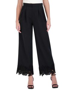 Online Pantalon Pierna Ancha Encaje Pantalons