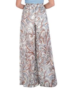 New Pantalon Imprime Paisley Pierna Ancha Pantalons