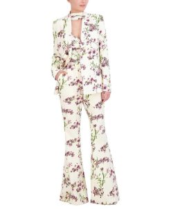 Hot Blazer Avec Solapa Florale Vetements D'Exterieur