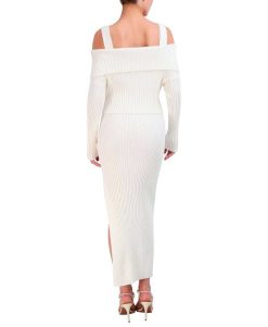 Hot Robe Midi A Epaules Froides Canale Occasionnel