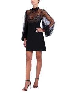 Clearance Robe A Manches Courtes Avec Transparence Lunares Nuit