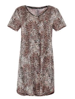 Clearance Chemise A Manches Coupees Imprime Animal Pyjamas