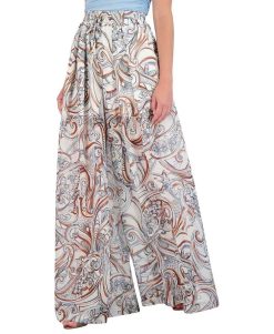 New Pantalon Imprime Paisley Pierna Ancha Pantalons